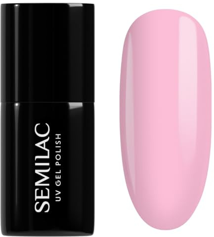 SEMILAC Gel Nail Polish 003 Sweet Pink - Full Coverage Gel Polish - Soak Off Easy To Use LED/UV Nail Lamp - Long Lasting Manicure and Pedicure up to 3 weeks