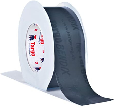 Targo Bendix Ruban adhésif UV Noir Résistant aux UV Largeur 6 cm Rouleau de 25 m