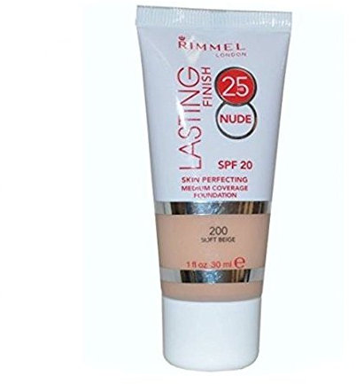 Rimmel Lasting Finish 25hr Skin Perfecting Tube Foundation 30ml-200 Soft Beige