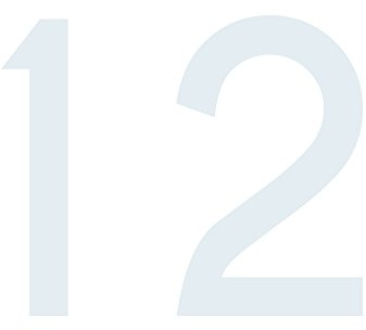 Zahl 12 in weiß, 30 cm großer Sticker, wetterfeste Klebezahl | Selbstklebende Klebefolie für Hausnummern an Tür, Tor, Garage, Schaufenster und allen glatten Oberflächen