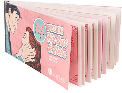 Deluxe Gutscheinheft 14 Gutscheine für Lust & Liebe, erotische Geschenkidee für Paare, Verwöhngutscheine für Sie, von Venize