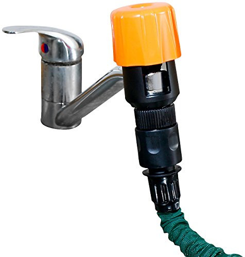 Royal Gardineer Schlauchadapter: Universal-Wasserhahn-Adapter zum Anschluss von Gartenschläuchen (Wasserhahnanschluss, Wasserhahn Aufsatz Schlauch, Bewässerungscomputer)