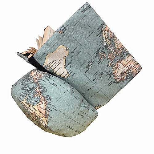Almohadon de lectura mapa mundi - atril para libro - leer en la cama
