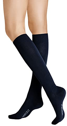 Hudson Relax Cotton Wärmend Medias hasta la Rodilla de Punto para Mujer, algodón, Armada 0337, 39-42