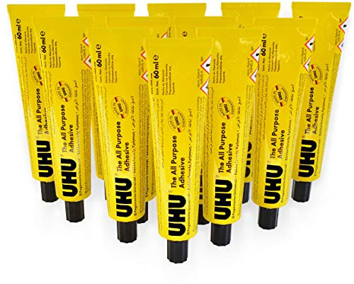 UHU All Purpose Adhesive Glue - 60ml - Pack of 12 Tubes