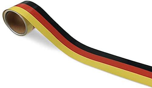 signodoo® Selbstklebende Deutschlandflagge | EM & WM Länderflaggen | Flaggen für Auto, Fenster & Anderen Oberflächen | Germany | Nationalflagge | Aufkleber | 5,6 m x 8,0 cm