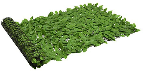 Tidyard Balkon Sichtschutz mit Grünen Blättern Windschutz Balkonverkleidung Balkonbespannung Sichtschutzhecke Terrasse Zaun 500x100cm