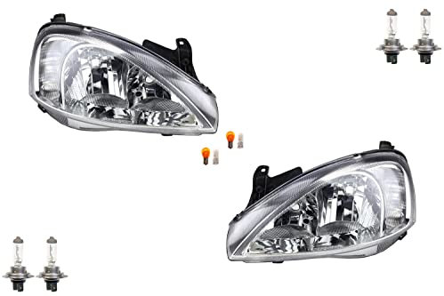 Johns, Scheinwerfer Halogen HSW passend für Opel Corsa C 00-03 mit Leuchtmittel Satz LR