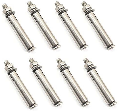 8 Stück M8 x 120 304 Edelstahl Externe Dehnschrauben Schraube Hülse Anker Bolzen