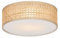 Qazqa Oriental Lámpara de techo oriental ratán 30 cm - Tromma/Lino/Acero Redonda Adecuado para LED Max. 1 x 40 Watt