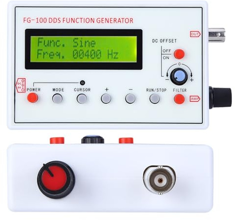 Generatore di Segnali FG-100 1Hz-500kHz, Modulo Generatore di Funzioni DDS Fai-da-Te, Kit Onda Sinusoidale per Laboratorio ed Elettronica