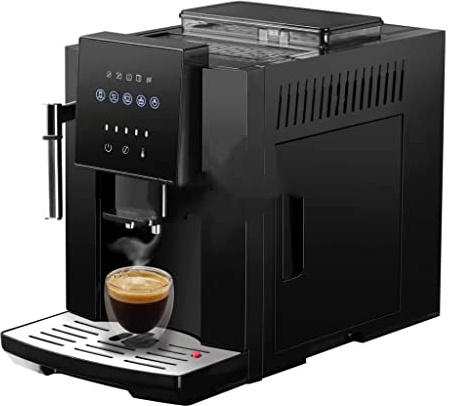 KNOKR Full automatic 19 bar coffee machine coffee bean grinder milk foam machine hot water and milk foam (Color : 110V-60Hz, Size : UK)