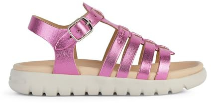 Geox Sandalia para niña J Soleima Gir, fucsia, 29 EU