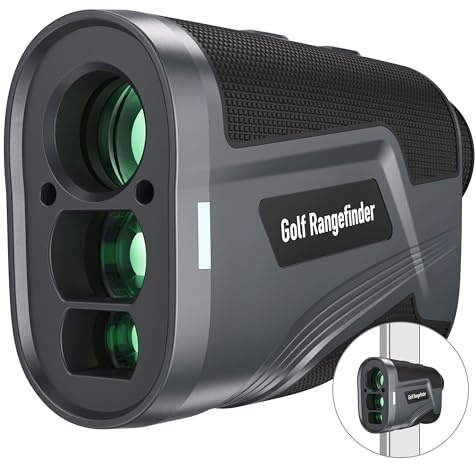 Telemetro da golf, da caccia, telemetro da golf con pendenza, 1102 metri, telemetro laser ricaricabile, magnetico, distanza/bandiera/scansione/velocità