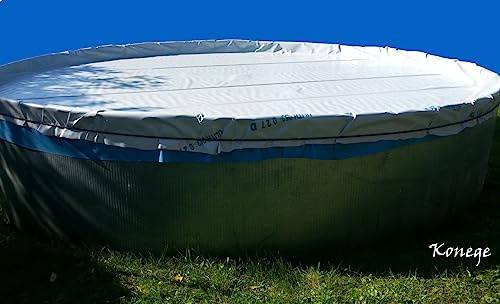 Poolplane, Poolfolie, Poolabdeckung für Pool bis max. Ø5,60m, inkl. Gummiseil, Sommer- und Winterabdeckung