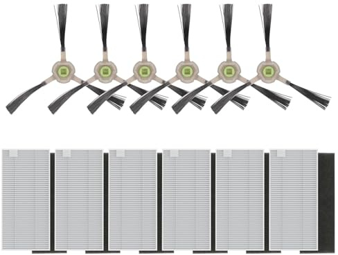 C-U Set di 6 spazzole laterali e 6 filtri Hepa kit accessori per Lefant M1 Robot Aspirapolvere Lavapavimenti