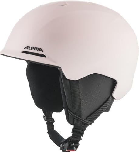 ALPINA BRIX JR - sicherer, perfekt klimatisierter und komfortabler Skihelm für Kinder, mit waschbarem Innenfutter - Light-Rose matt - S (48-52 cm)