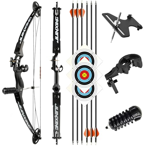 ZSHJGJR Kit Arc à Poulies pour Débutants Adulte 30-40 lbs Tir à l'arc Set Arc Compound Arc composé de Chasse Débutants Professionnel Arcs Compound Set Arc de Chasse Archery Compound Bow (Set 1)