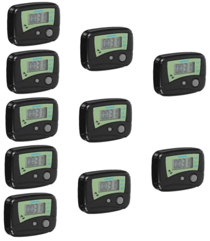 VANZACK 10pcs Portable Digital Pedometer Lcd Display for Accurate Step Counting Walking Distance Tracking and Calorie Counting for Fitness Tracking and Outdoor Activities