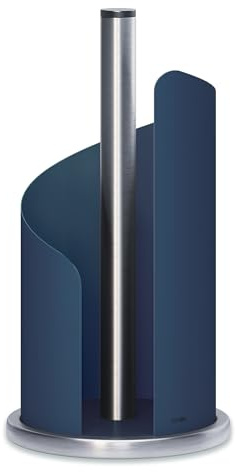 stardis Portarotolo da cucina in acciaio inox opaco, altezza 30 cm, diametro 15 cm, supporto per rotolo di carta da cucina, colore: blu