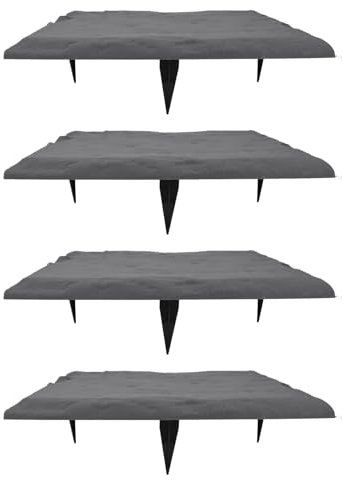 Piedra de Paso, Resina de Polipropileno Resistente a la Intemperie, Decoración de Jardín, Piedra de Paso con Estacas para el Suelo, Aceras Al Aire Libre, Caminos de Jardín, áreas