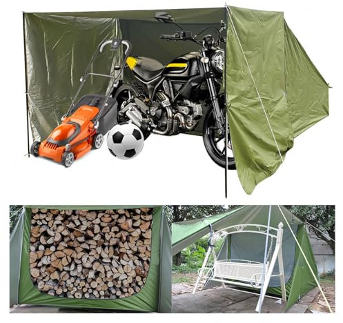YSMSMZJK Garage Moto con Tessuto Ombreggiante Rimovibile Capanno da Giardino Adatto per Campeggio E Ciclismo Box Biciclette da Esterno Tenda Moto