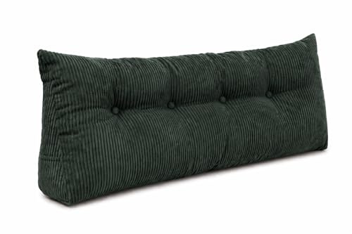 chilly pilley® Stützkissen Cord Rückenkissen Lesekissen Bettkissen Wandkissen Keilkissen Bettstützkissen viele Farben, 100x50x20 (Dunkelgrün)