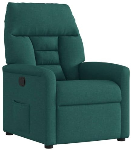 vidaXL Sillón reclinable de Tela Verde Oscuro