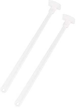 Cabilock Juego de 2 Espátulas de Silicona de Color Claro con Mango Largo para Repostería y Raspado de Fondo de Botellas, Diseño Práctico para Espacios Estrechos