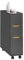 SoBuy Meuble WC Rangement Gain de Place 20cm avec 3 Tiroirs et Compartiment Latéral Armoire Salle de Bain Gain Colonne de Rangement Idéal pour Toilette Buanderie Cuisine 60x20x70cm, Gris, BZR191-DG
