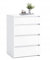 KUBUTKU Commode 4 tiroirs Meuble de Rangement pour Chambre à Coucher Couloir Salon Bureau Blanc 95 x 60 x 35 cm