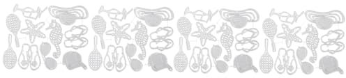 TEHAUX 4sets Crafting Dies for Beach Cap Photo Album Card Making Multi-use Metal Cutting Dies Beach Theme Decor