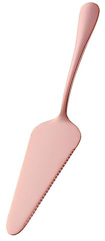 ABOOFAN Edelstahl Backschaufel Mit Gezackter Kante Ergonomisch Geformt Rostfrei Spiegelglänzend Langlebiges Pizza Tortenheber-Tool in Roségold Für Küche Und Backofen