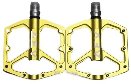 ZHAOQIN Pedale Fahrrad Anti-Rutsch-Trittbrett CNC Aluminiumlegierung 9/16 Road Fixie Bikes Pedale MTB 3 Lager Pedal Fahrrad Pedal Fahrradpedale(Gold)