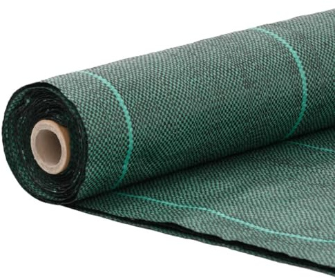 Tomostar Toile de Paillage, Géotextile de Paillage Contre Les Mauvais Herbes Toile Bâche Anti Mauvaises Herbes Vert 4x5 m PP