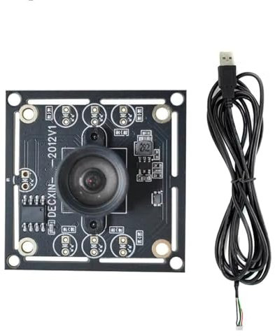 Fluxioxtna 1 juego de módulo de lente de cámara de 100 grados, módulo de cámara USB OV9732 de 1/4 pulgadas con cable de conversión