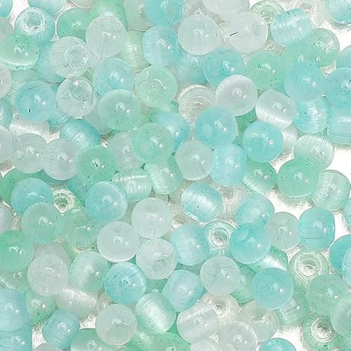 150pcs 4.0mm Colorful Glass Seed Beads Round Cat Eye Loose Spacer Beads DIY Bracelet Necklace Phone Chain Jewelry Making Materials-Mixed Color 4-4.0mm