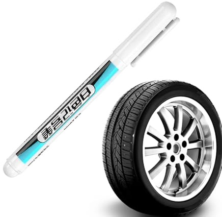 Patifirst Pennarello Per Pneumatici, Impermeabile Ad Asciugatura Rapida Pennarello Bianco, Strumento Multifunzione per Scrittura su Gomme per Uso Commerciale Riparazioni e Costruzioni