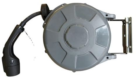 KONGMM Enrollacables, Carrete de Cable retráctil con Enchufe Tipo 2, Cable de 5 m for estación de Carga de vehículos eléctricos (VE) for Uso en Exteriores.