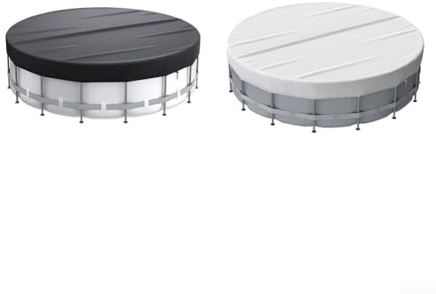 210D Silver Round Pool Cover Efficient Solar Covers for Outdoor Swimming (10FT black)
