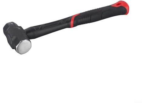Schwerer achteckiger Hammer mit rutschfestem TPR-Gummigriff und geschmiedetem Kopf aus Karbonstahl für Baustellen- und Wartungsarbeiten, 0,5 kg, 0,9 kg, 1,4 kg (0,5 kg)