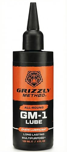 Aceite Sintético Cadena Bicicleta 120ml | Multiusos y Antidesgaste | Grizzly Method GM-1 Lube | Todo Clima y Lluvia | MTB, Carretera y E-Bike