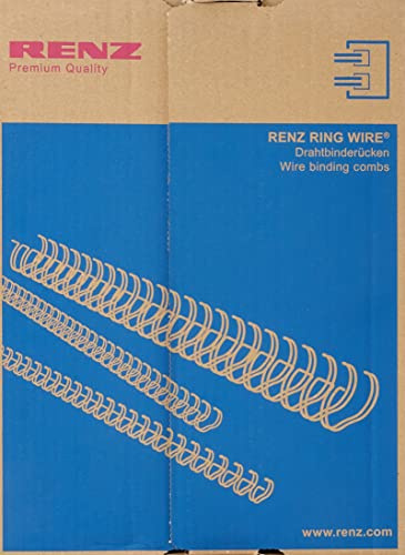 Renz One Pitch Drahtkamm-Bindeelemente in 2:1 Teilung, 23 Schlaufen, Durchmesser 6.9 mm, 1/4 Zoll, weiß