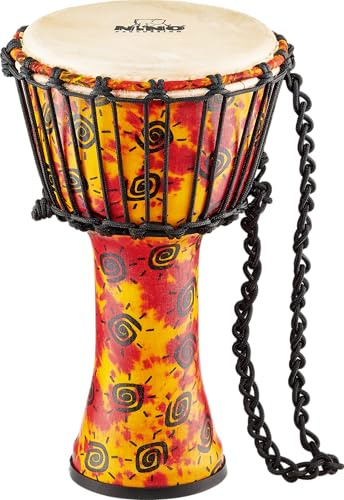 Nino Percussion Rope Tuned Djembe - Sehr großes Musikinstrument für Kinder ab 5 Jahren - Mit Ziegenfell - Kunststoff, Mehrfarbig (NINO-PDJ1-M-G)