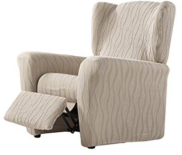 Zebra Textil Andromeda - Elastische Husse Relax-Sessel Größe 1 Sitzer (Standard), Farbe Leinen (Mehrere Farben verfügbar), 25125