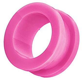 Piercingfaktor Flesh Tunnel Ohr Schraub Ear Plug Piercing Kunststoff Acryl Schraubverschluss Rund Creole 16mm Pink