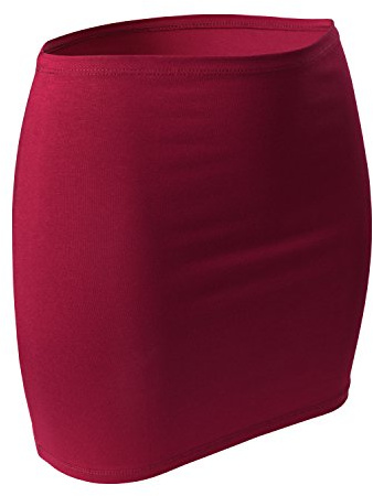 CFLEX - Minifalda de algodón, faja combinable, alargador para camiseta, para mujer cereza M-L