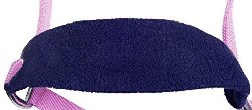 HKM 87423969.0642 Nylonhalfter mit weicher Polarfleece Polsterung Vollblut, pink/dunkelblau