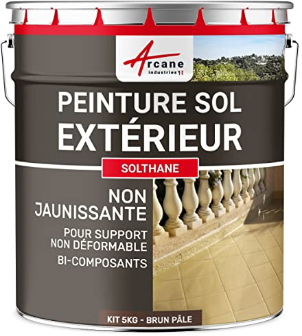 ARCANE INDUSTRIES Pintura Hormigón Exterior Suelo - SOLTHANE - 153 - Marrón Pálido - RAL 8025