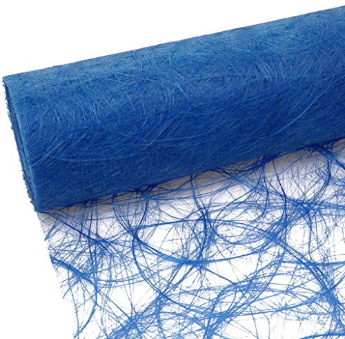 Sizoweb Tischband - 25 Meter Rolle + 100 Dekodiamanten Gratis (20cm Breite, Mittelblau)